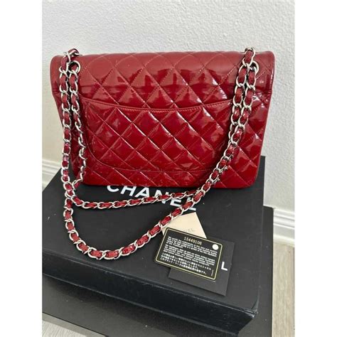 Timeless/classique patent leather clutch bag Chanel Burgundy in 